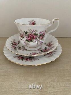 Royal Albert Lavender Rose Trio Tea Cup Saucer Plate Set of 12 Bone China