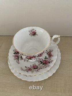 Royal Albert Lavender Rose Trio Tea Cup Saucer Plate Set of 12 Bone China