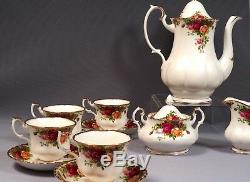 Royal Albert Old Country Roses Bone China Coffee Tea Set for 8 Cup Saucer Pot