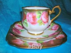 Royal Albert Old English Roses Lavish Wide Gilding Tea set 21 Ps Cups Plates Tea