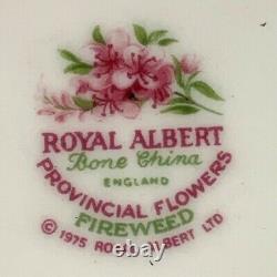 Royal Albert Provincial Flowers Set of 4 Each Tea Cups Saucers Dessert Plates