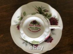 Royal Albert Royal Canadian Rose Tea Cup Saucer Set dozen bulk lot mint