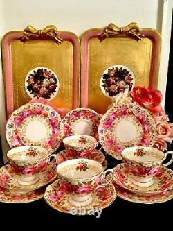 Royal Albert Serena Tea Cup Saucer Dessert Plate Trio Tea Set 1st Quality 14item