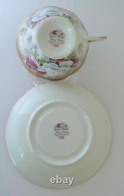 Royal Albert Summer Bounty Series PEARL Tea Cup & Saucer Set