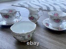 Royal Albert'Tranquility' Bone China Tea Cup Set With Sugar Bowl And Milk Jug