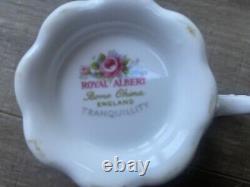 Royal Albert'Tranquility' Bone China Tea Cup Set With Sugar Bowl And Milk Jug