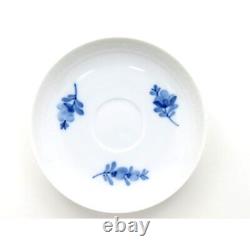 Royal Copenhagen 2 Pcs Set Blue Flower Tea Cups & Saucers Porcelain Denmark