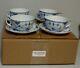 Royal Copenhagen BLUE FLUTED (HALF LACE) Tea Cup Saucer Set (1/656) SETS OF FOUR