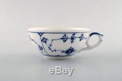 Royal Copenhagen Blue Fluted plain tea cup with saucer # 1/76. 2 sets