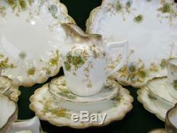 Royal Doulton Antique Victorian China Tea Set Floral & Gold RUTLAND 8 cup set