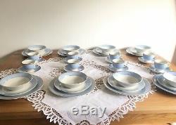 Royal Doulton Bruce Oldfield Blue Large Dinner Service and Tea Cups Set for 8