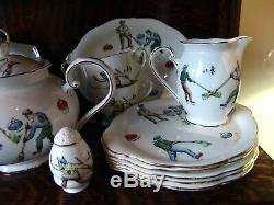 Royal Grafton CURLING CUP Fine Bone China Tea Set 20 pieces Teapot & Plates