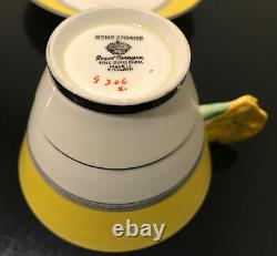 Royal Paragon Flower Handle Yellow Tea Cup Saucer Set Rare
