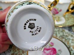 Royal Standard tea cup and saucer trio cake plate set pink rose gold gilt teacup