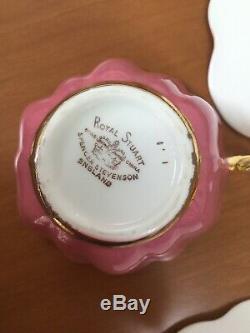 Royal Stuart Stevenson Harlequin China Tea Cup And Saucer Set 18 Pieces