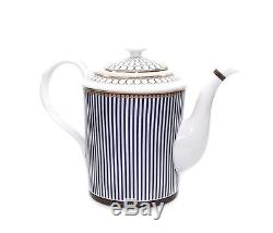 Royalty Porcelain 15-pc Vintage Dining Tea Cup Set, Russian Cobalt Blue, 24K