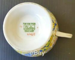 SHELLEY Paisley Baileys RARE PALE Teacup & Saucer Set Vintage Antique Chintz