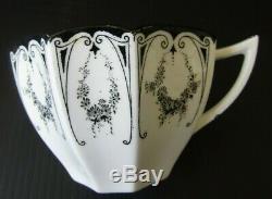 SHELLEY QUEEN ANNE DUO GARLAND OF FLOWERS Vintage Teacup and Saucer Set RARE