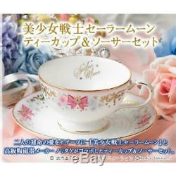 Sailor Moon Premium Bandai Noritake Collaboration Tea Cup Saucer Set Rare