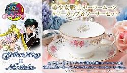 Sailor Moon x Noritake Teacup & Saucer 2 sets 2015 & 2016 Premium Bandai New F/S