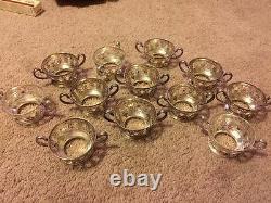 Set Of 12 Tiffany & Co Sterling Silver Tea Coffee Soup Cup Holder 1250 Grams