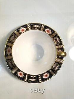 Set Of 4 Royal Crown Derby Traditional Imari 2451 Tea Cups Saucers 1st Quality