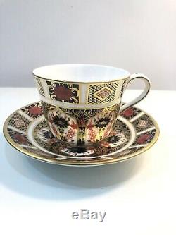 Set Of 8 Royal Crown Derby Old Imari Tea Cups/Saucers 1st Quality Storage Cases