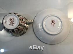 Set Of 8 Royal Crown Derby Old Imari Tea Cups/Saucers 1st Quality Storage Cases