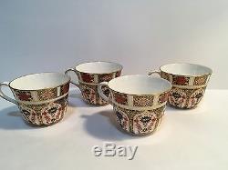 Set of 4 Royal Crown Derby Old Imari Tea Cups Saucers 1st Quality 6 Available