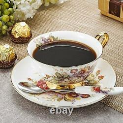 Set of 6 Bone China Ceramic Tea Cup Coffee Cup Set Coffee Cup with