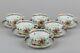 Set of 6 Herend China Indian Basket Tea Cup and Saucers For Sale