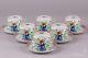 Set of Six Herend Oriental Song Pattern Tea Cups With Saucers #20706/SG