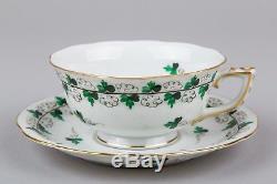 Set of Six Herend Persil Pattern Tea Cups with Saucers from 1939