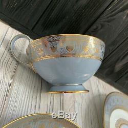 Sevres porcelain cup trio plate teacup saucer set French hand-painted