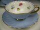 Shelley Oleander Roses Pansies Forget-me-nots Footed Tea Cup & Saucer Set (b)