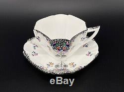 Shelley Queen Anne 11575 Tea Cup and Saucer Set Bone China England Rare