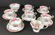 Shelley cabbage Rose tea set vintage china Afternoon tea cups saucers wileman