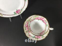 Shelley cabbage Rose tea set vintage china Afternoon tea cups saucers wileman