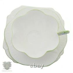 Shelley dainty shape flower handle trio teacup saucer & plate set