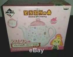 Shizue isabelle Animal Crossing ichiban kuji Mug Cup Tea Pot Plate SET