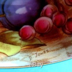 Signed D Jones Handpainted All Fruit Aynsley Tea Cup and Saucer Set