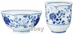 Snoopy Japanese Arabesque Bowl&Japanese Tea Cup Set Peanuts from Japan