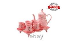 Stunning Afternoon Tea Coffee Cup Ceramic Cup Set Of 8 Teapot & Tray Gift