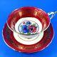 Stunning Anemone Center with a Deep Red Border Paragon Tea Cup and Saucer Set