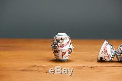 Super Tea Bowl Set! 19C Japanese Porcelain Cup Saucer'Imari''Birds''Birds