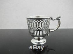 TIFFANY Sterling Silver LENOX Porcelain Demitasse Tea or Egg Cup 20pc Set