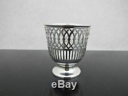TIFFANY Sterling Silver LENOX Porcelain Demitasse Tea or Egg Cup 20pc Set