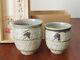 Tatsuzo Shimaoka Japanese Mashiko pottery Inlay YUNOMI Tea cup set with box