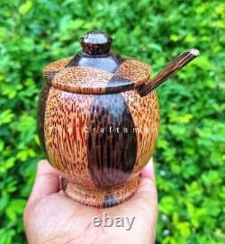 Tea Coffee Cup Set Made From Real Reclaimed Coconut+ jaggery palm Wood Natural