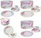 Tea/ Coffee Cup with Dessert Plates Set 3 Shabby Chic Vintage Porcelain